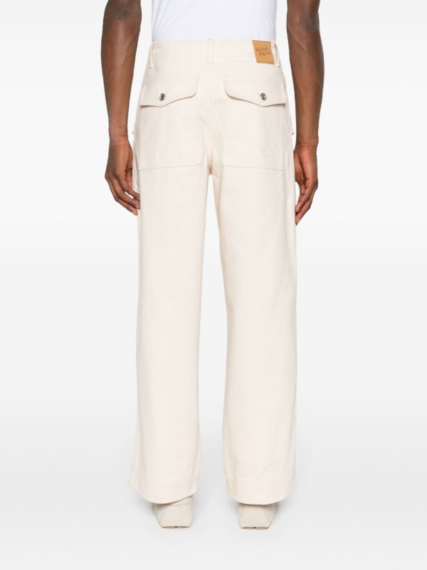 Browns Maison Kitsuné White Workwear Straight-Leg Jeans | Browns Regular & Straight-Leg Jeans