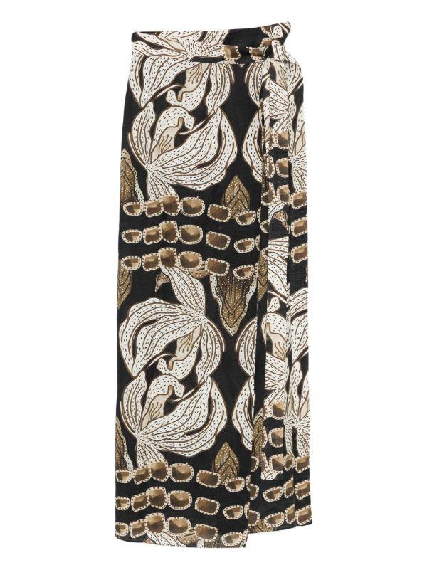 browns Maison La Plage Eva midi wrap skirt | Browns Beach Cover-Ups