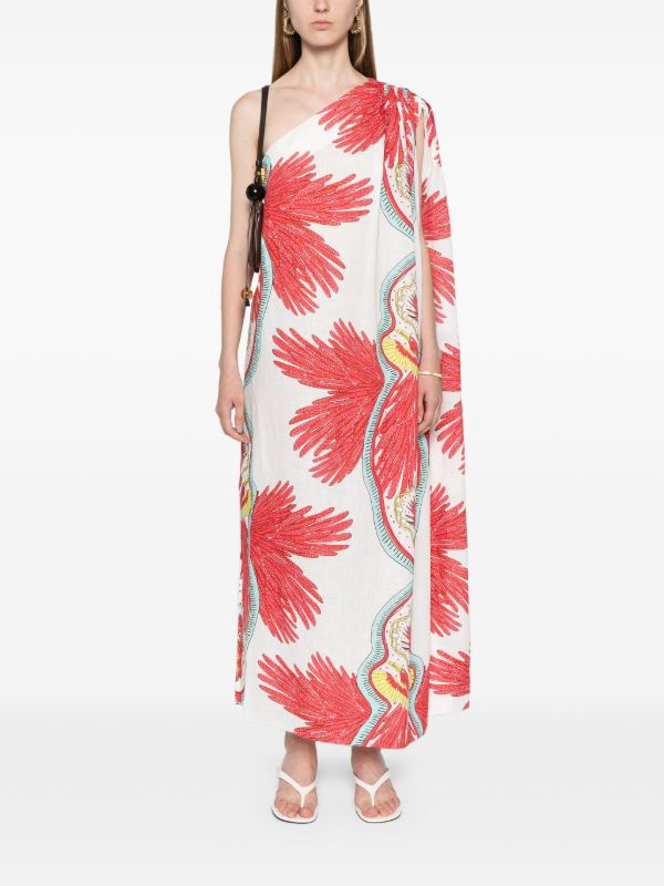 Browns Maison La Plage White Hawai One-Shoulder Dress | Browns Sundresses