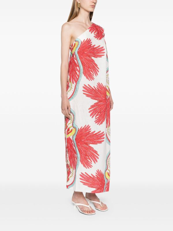 Browns Maison La Plage White Hawai One-Shoulder Dress | Browns Sundresses