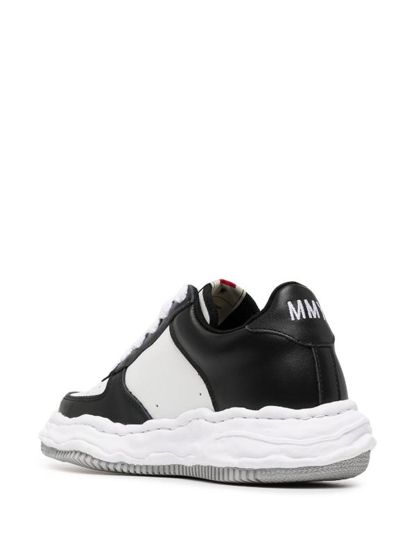Browns Maison MIHARA YASUHIRO Black Wayne Low Top Leather Sneakers | Browns Low-Tops