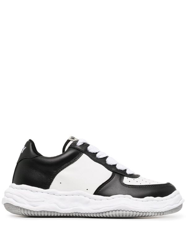 browns Maison MIHARA YASUHIRO Black Wayne Low Top Leather Sneakers | Browns Low-Tops