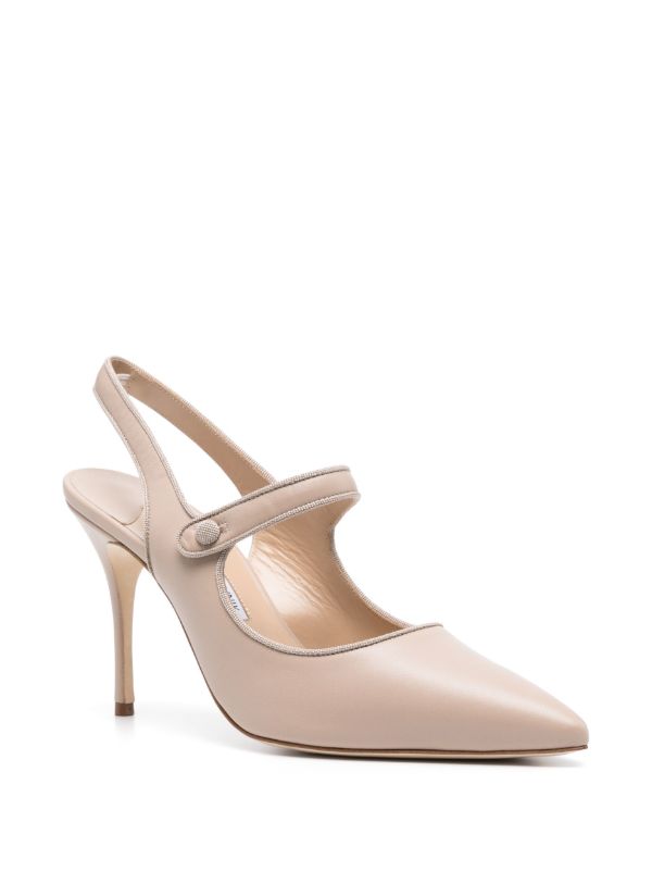 Browns Manolo Blahnik 90mm Campari Pumps | Browns Pumps