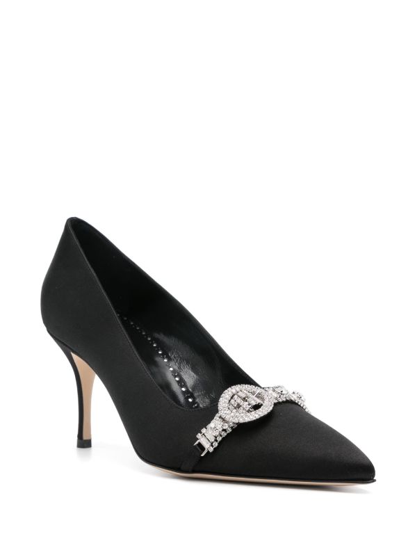 Browns Manolo Blahnik Black 90mm Asapump Pumps | Browns Pumps