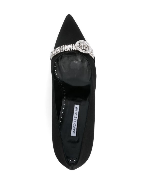 Browns Manolo Blahnik Black 90mm Asapump Pumps | Browns Pumps