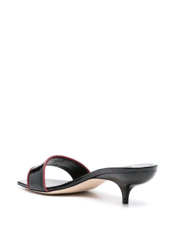 Browns Manolo Blahnik Black Helamu 50 Patent Leather Mules | Browns Mules