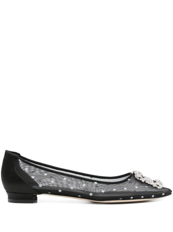 browns Manolo Blahnik Hangisi ballet flats | Browns Ballerina Shoes