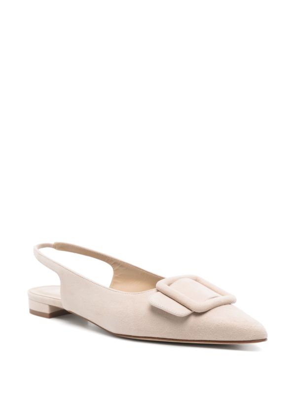 Browns Manolo Blahnik Maylura Flat Pumps | Browns Ballerina Shoes