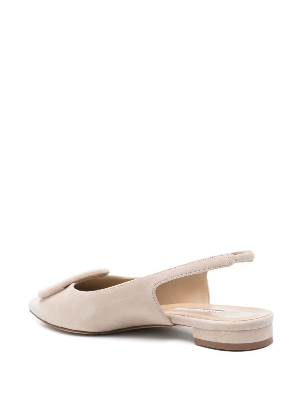 Browns Manolo Blahnik Maylura Flat Pumps | Browns Ballerina Shoes