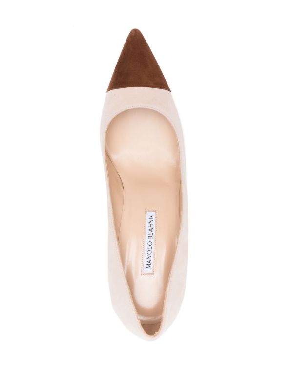 Browns Manolo Blahnik Neutral Capcour Pumps | Browns Pumps