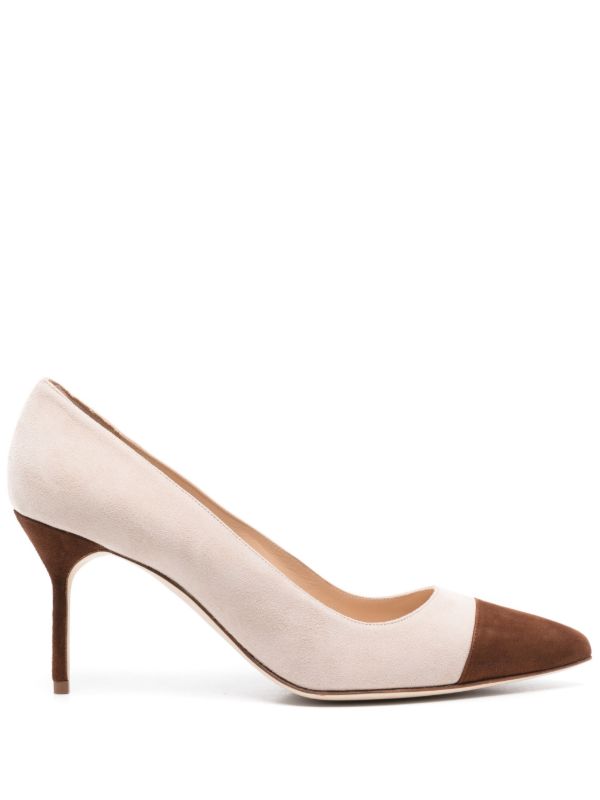 browns Manolo Blahnik Neutral Capcour Pumps | Browns Pumps