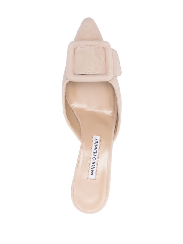 Browns Manolo Blahnik Neutral Maysale 50 Suede Pumps | Browns Mules