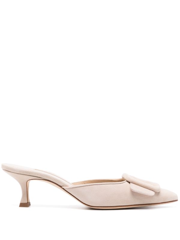 browns Manolo Blahnik Neutral Maysale 50 Suede Pumps | Browns Mules