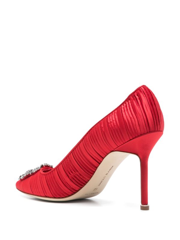 Browns Manolo Blahnik Red 90mm Hangisi Pumps | Browns Pumps