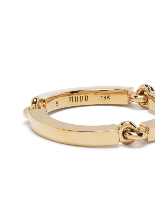 Browns MAOR 18K Yellow Gold Caleum Link Band Ring | Browns Rings