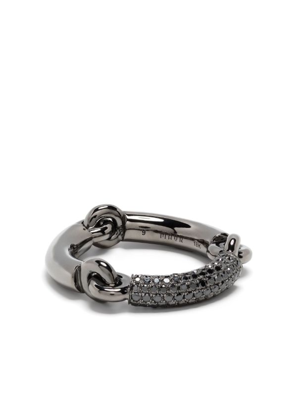 browns MAOR Black Solstice Diamond Band Ring | Browns Rings