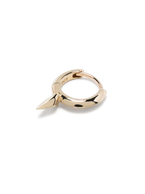 Browns MARIA TASH 14K Yellow Gold Faceted Short Spike Hoop Earring | Browns Fine Earrings
