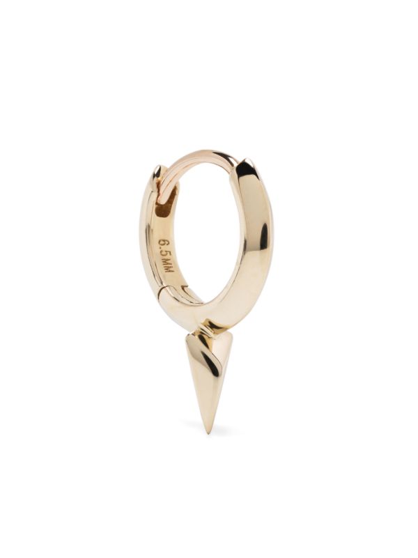 browns MARIA TASH 14K Yellow Gold Faceted Short Spike Hoop Earring | Browns Fine Earrings
