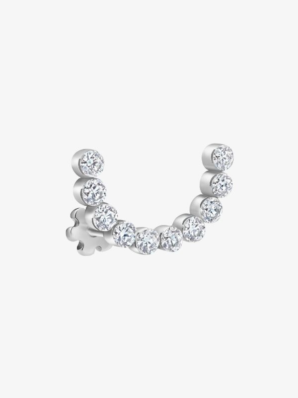 Browns MARIA TASH 18K White Gold Demi Eternity Diamond Earring | Browns Fine Earrings