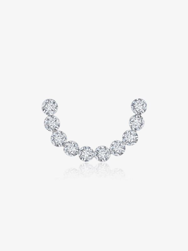 browns MARIA TASH 18K white gold demi eternity diamond earring | Browns Fine Earrings