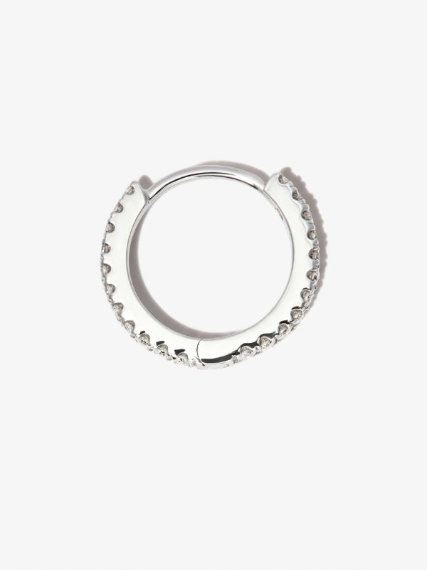 Browns MARIA TASH 18K White Gold Eternity Diamond Hoop Earring | Browns Fine Earrings