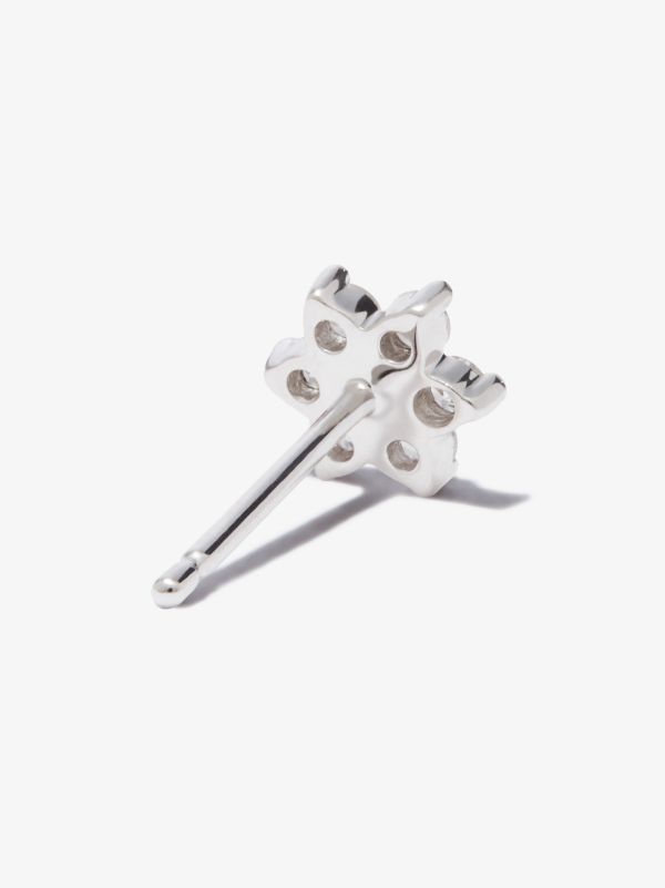 Browns MARIA TASH 18K White Gold Flower Diamond Earring | Browns Fine Earrings