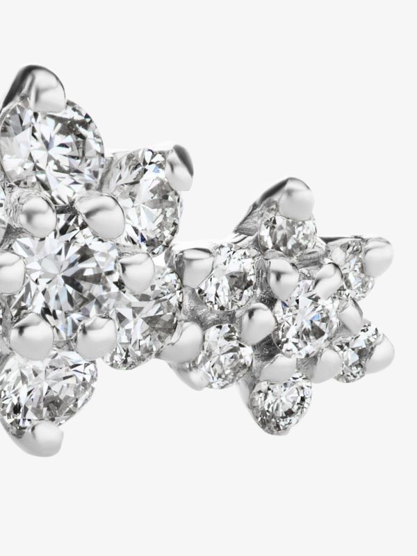 Browns MARIA TASH 18K White Gold Flower Garland Diamond Earring | Browns Fine Earrings