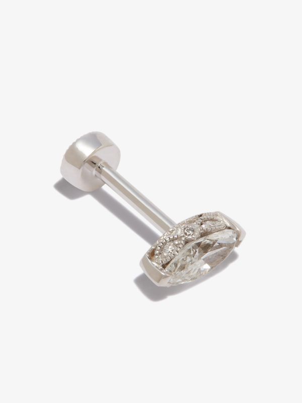 Browns MARIA TASH 18K White Gold Marquise Diamond Earring | Browns Fine Earrings