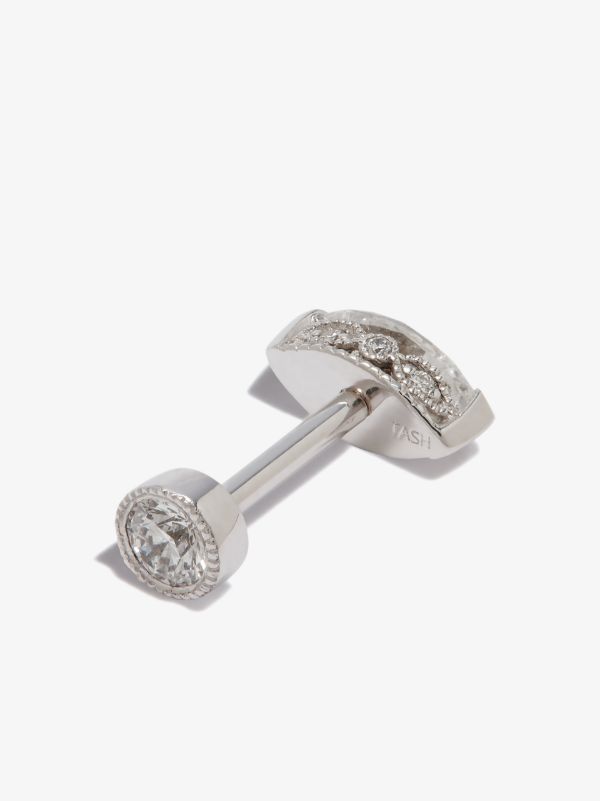 Browns MARIA TASH 18K White Gold Marquise Diamond Earring | Browns Fine Earrings