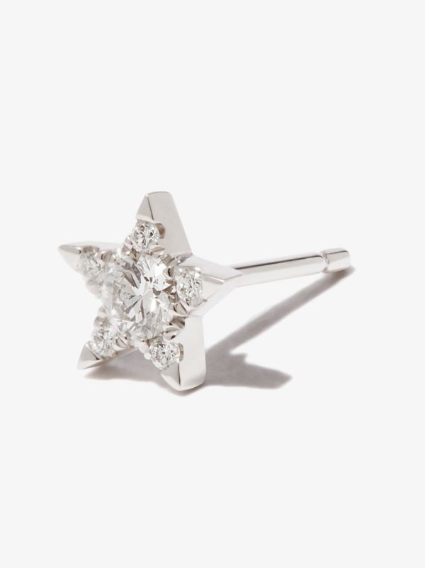Browns MARIA TASH 18K White Gold Star Diamond Earring | Browns Fine Earrings