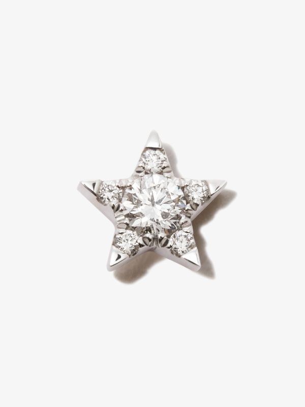 browns MARIA TASH 18K White Gold Star Diamond Earring | Browns Fine Earrings