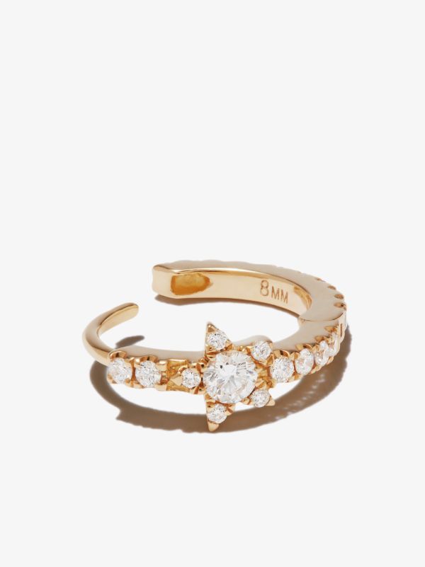 Browns MARIA TASH 18K Yellow Gold Star Eternity Diamond Earring | Browns Fine Earrings