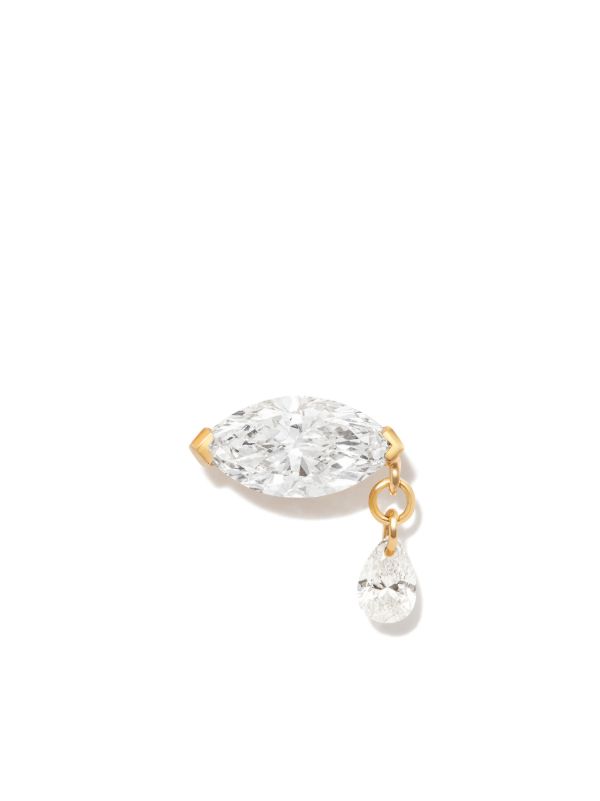 browns MARIA TASH 18K Yellow Gold Teardrop Marquise Diamond Earring | Browns Fine Earrings
