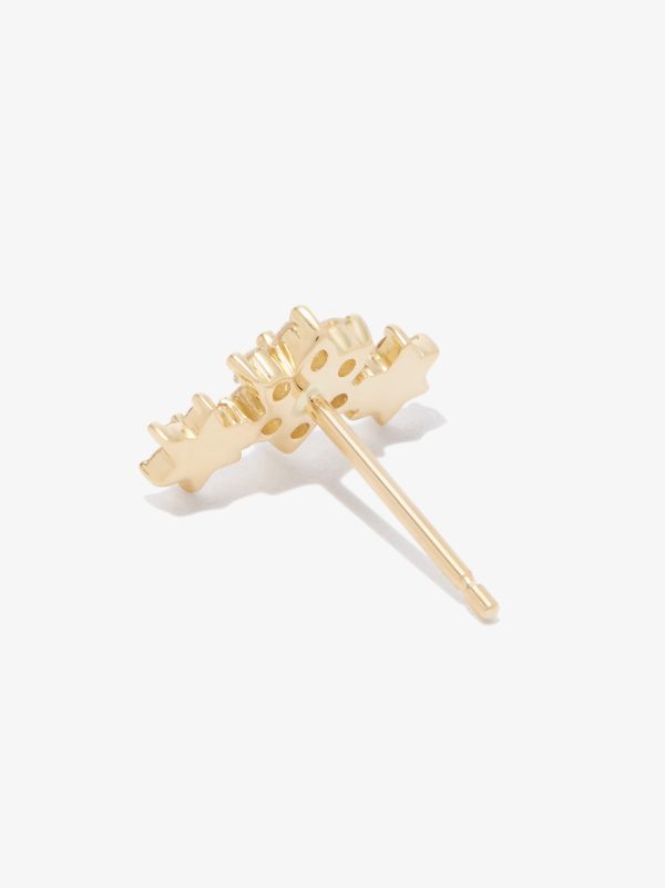 Browns MARIA TASH 18K Yellow Gold Three Flower Garland Diamond Earring | Browns Fine Earrings