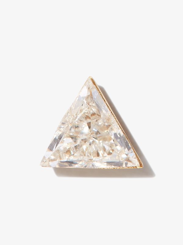 browns MARIA TASH 18K yellow gold triangle diamond earring | Browns Fine Earrings