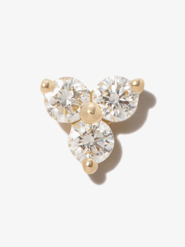 browns MARIA TASH 18K Yellow Gold Trinity Diamond Earring | Browns Fine Earrings