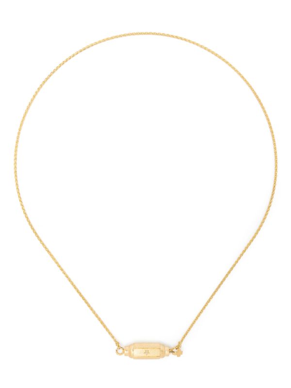 browns Marie Lichtenberg 18K Yellow Gold Micro Coco Diamond Locket Necklace | Browns Fine Necklaces
