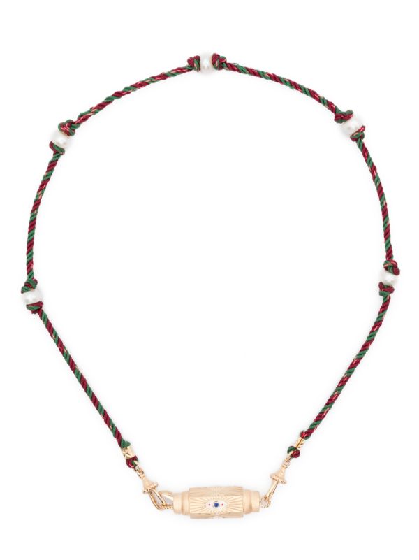 browns Marie Lichtenberg Sapphire Gold Geometric necklace | Browns Fine Necklaces