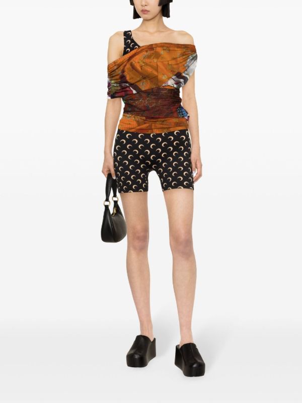 Browns Marine Serre Black Crescent Moon Cycling Shorts | Browns Sport Shorts