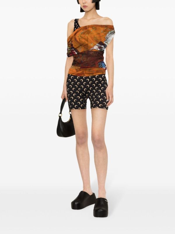 Browns Marine Serre Black Crescent Moon Cycling Shorts | Browns Sport Shorts