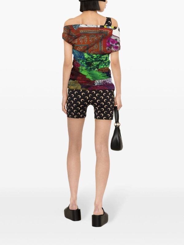 Browns Marine Serre Black Crescent Moon Cycling Shorts | Browns Sport Shorts