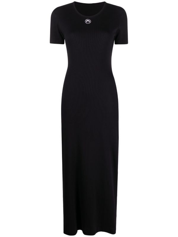 browns Marine Serre Black Crescent Moon Organic Cotton Dress | Browns Day Dresses