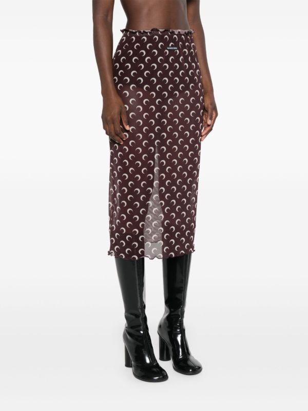 Browns Marine Serre Crescent Moon Sheer Skirt | Browns Straight Skirts