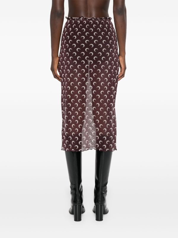 Browns Marine Serre Crescent Moon Sheer Skirt | Browns Straight Skirts