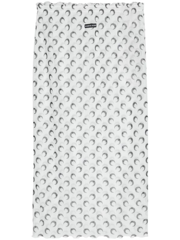 browns Marine Serre Crescent Moon Sheer Skirt | Browns Straight Skirts
