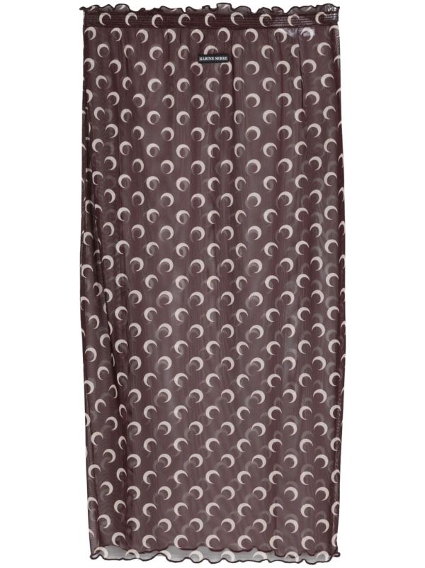 browns Marine Serre Crescent Moon Sheer Skirt | Browns Straight Skirts