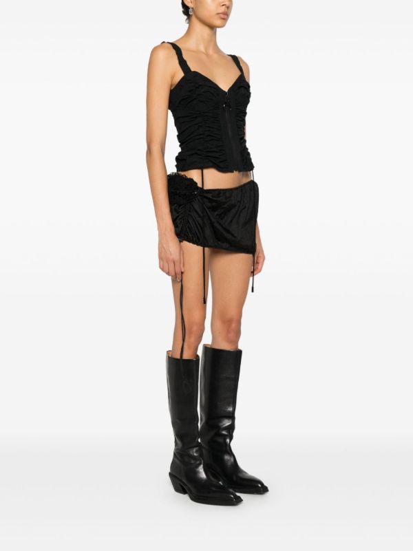 Browns Marine Serre Gathered Zipped Tank Top | Browns Vests & Tank Tops