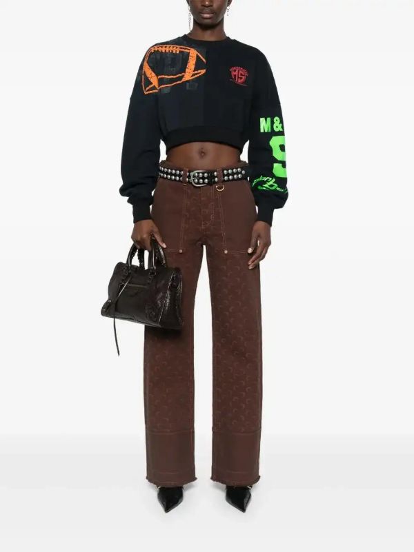 Browns Marine Serre Moon-jacquard Twill Jeans | Browns Straight-Leg Jeans