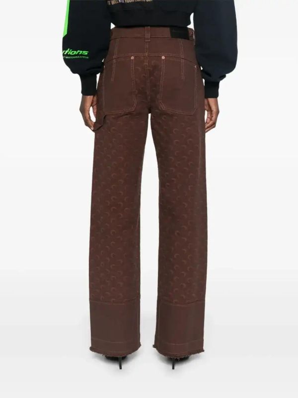 Browns Marine Serre Moon-jacquard Twill Jeans | Browns Straight-Leg Jeans