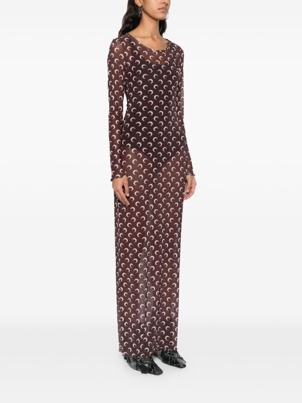 Browns Marine Serre Moon-Print Maxi Dress | Browns Day Dresses